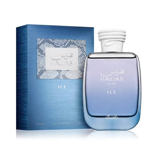 Rasasi Hawas Ice Eau de Parfum 100ml/3.4oz for Men — white