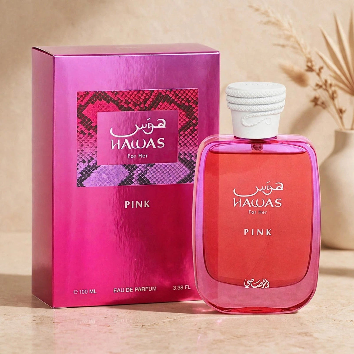 Rasasi Hawas Pink Eau de Parfum 100ml/3.4oz for Women — warm