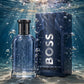 Hugo Boss Bottled Infinite EDP bottle in clear water splash