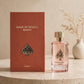Jo Milano Game of Spades Queen Parfum 100ml bottle and box in warm beige studio
