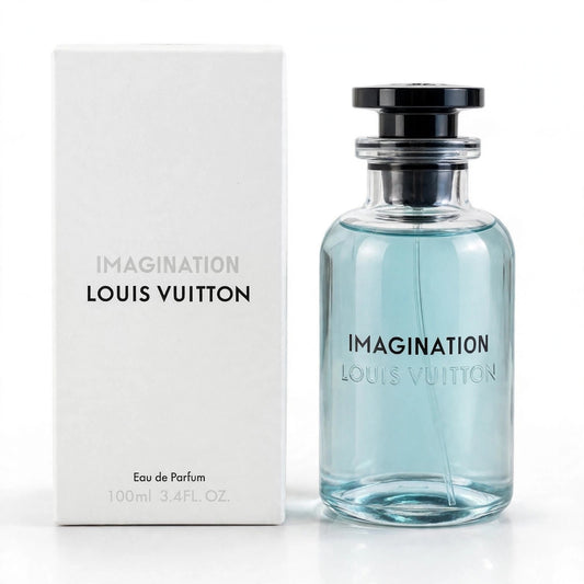 Louis Vuitton Imagination Eau de Parfum 100ml/3.4oz for Men – bottle and box on white background
