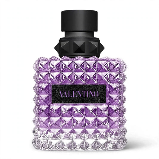 Valentino Donna Born In Roma Purple Melancholia Eau de Parfum 100ml/3.4oz for Women – bottle and box on white background