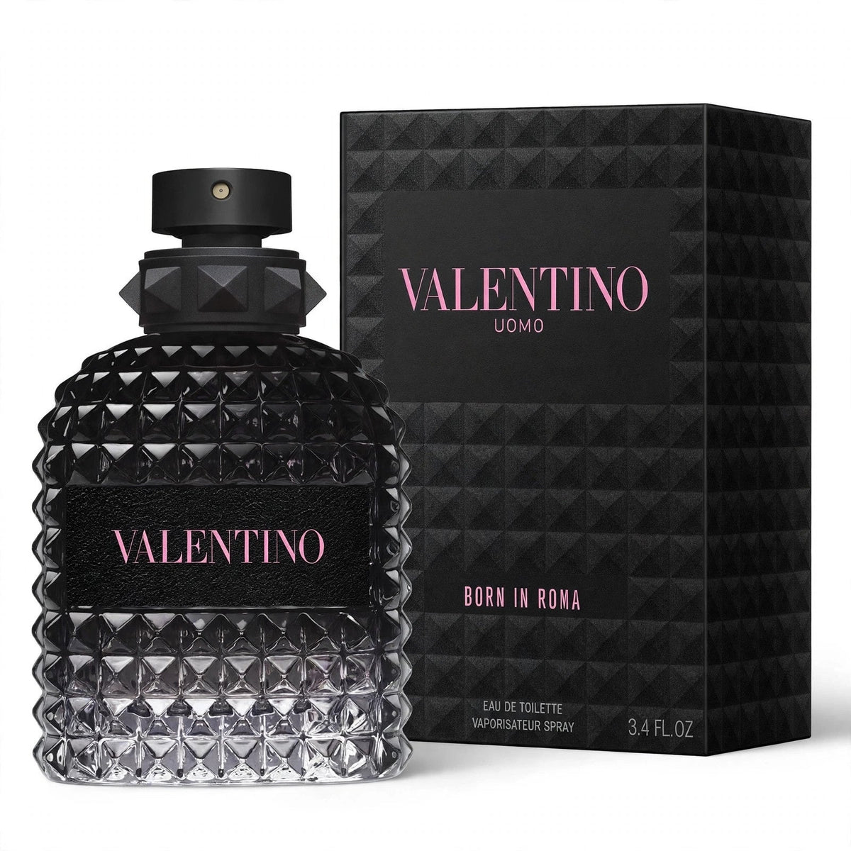 Valentino Born In Roma EDT 100ml bottle and box on white background