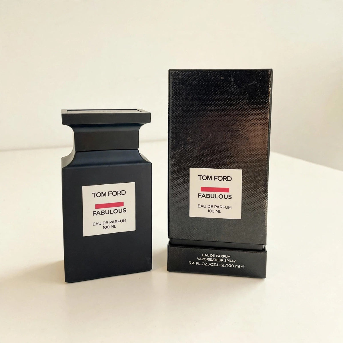 Tom Ford Fabulous EDP in a cream studio setting