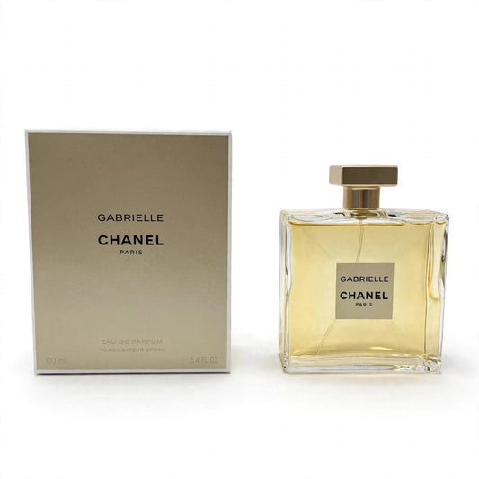 Chanel Gabrielle Eau de Parfum 100ml bottle and box on white background