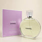 Chanel Chance Eau Fraiche EDT in a cream studio setting