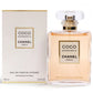 Chanel Coco Mademoiselle Intense EDP 100ml bottle and box on white background