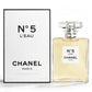 Chanel No 5 L'Eau EDT 100ml bottle and box on white background