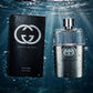 Gucci Guilty Pour Homme EDT bottle in clear water splash