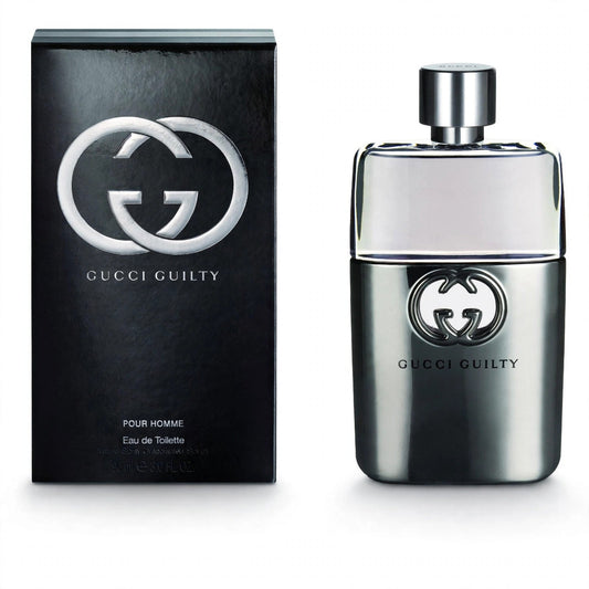 Gucci Guilty Pour Homme EDT 90ml bottle and box on white background