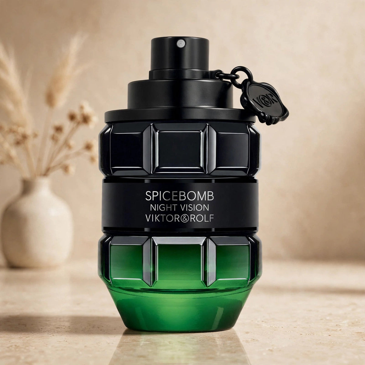 Viktor & Rolf Spicebomb Night Vision EDT in warm beige luxury studio