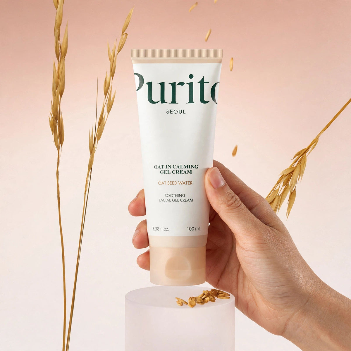 PURITO Seoul Oat-In Calming Gel Cream – 100ml/3.38oz — lifestyle photo