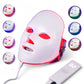 LED facial mask 7 color light therapy on white background