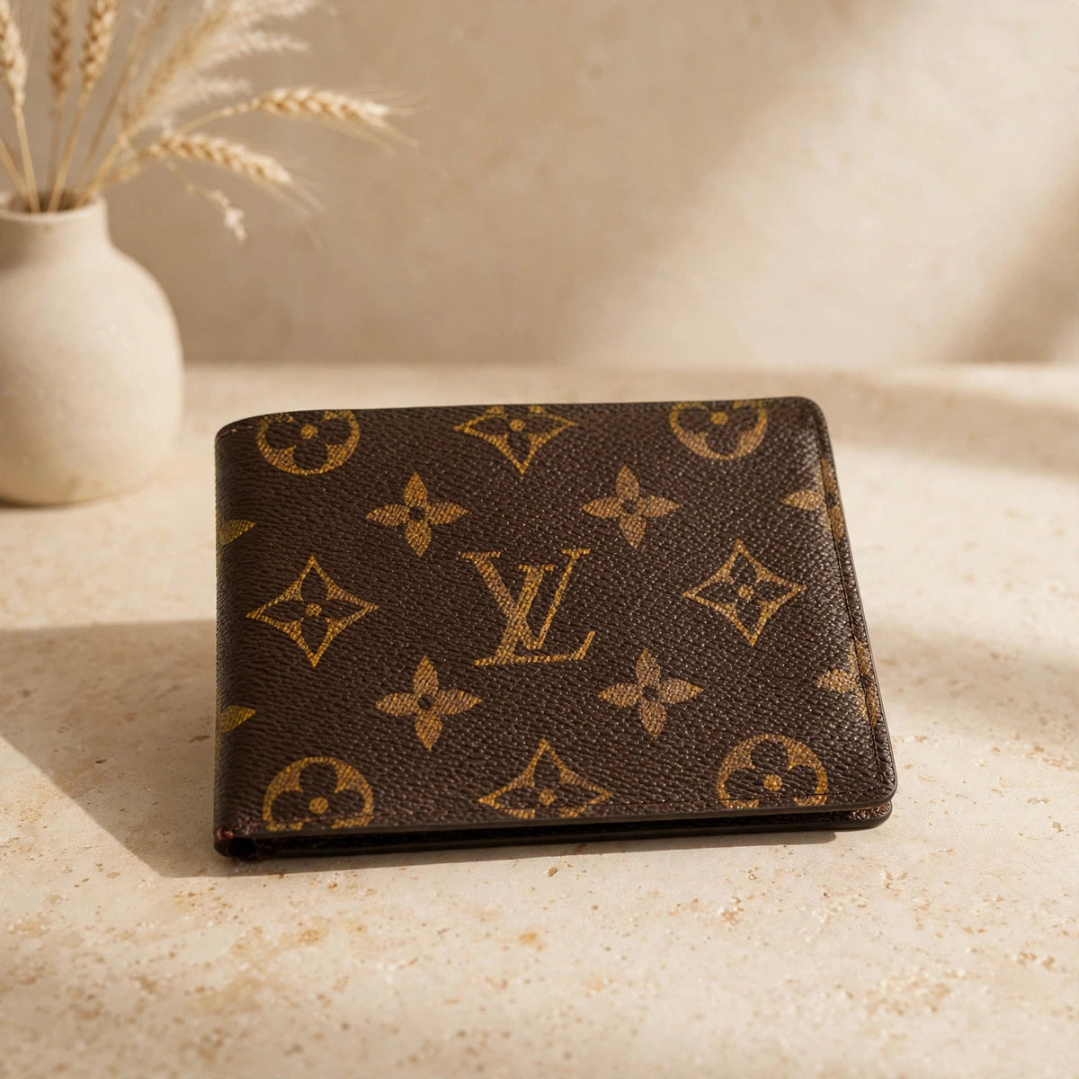 Louis Vuitton Engraved Monogram Wallet – Multiple Bifold — warm product photo