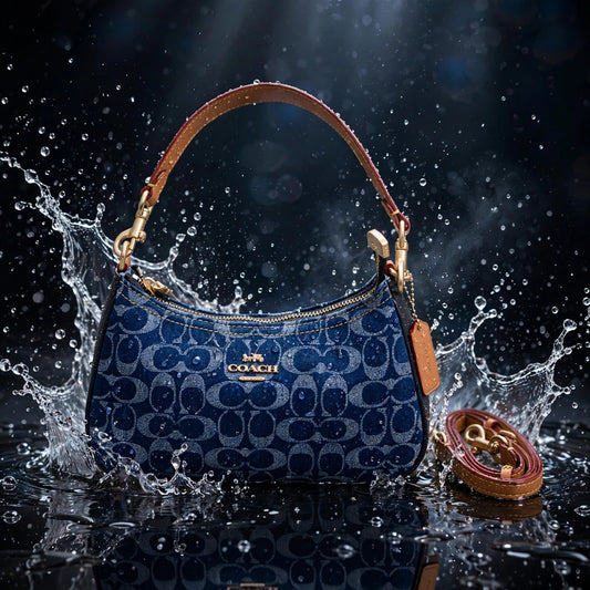 Coach Teri Shoulder Bag – Denim Natural CAF82 — water product photo