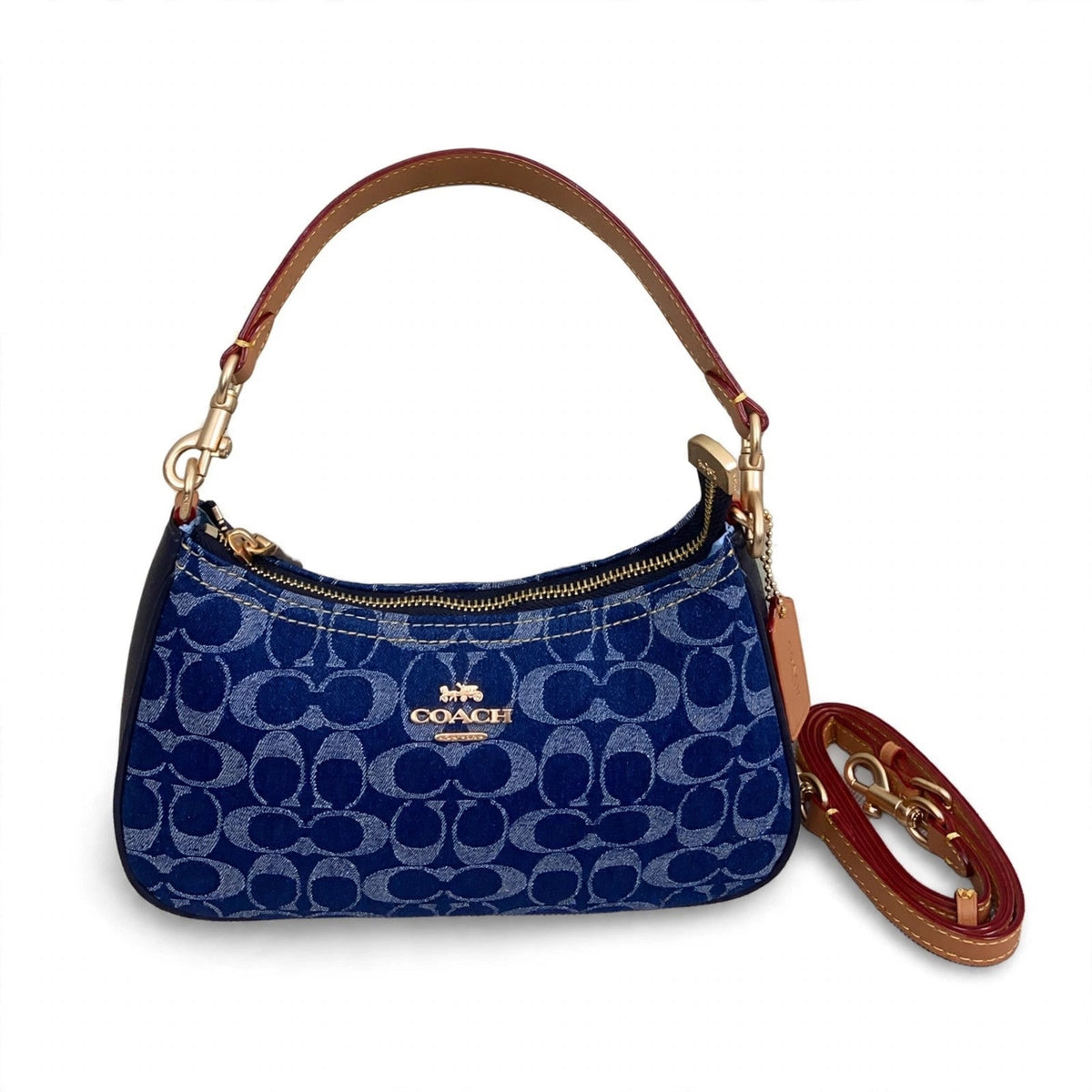 Coach Teri Shoulder Bag – Denim Natural CAF82 — white product photo