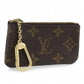 Louis Vuitton Pochette Clés Monogram key pouch on white background