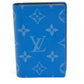 Louis Vuitton Surfin’ Blue Monogram pocket organizer on white background