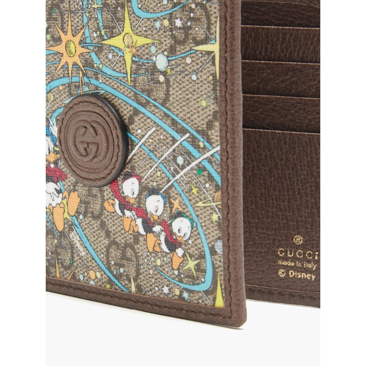 Gucci Disney Donald Duck wallet print detail