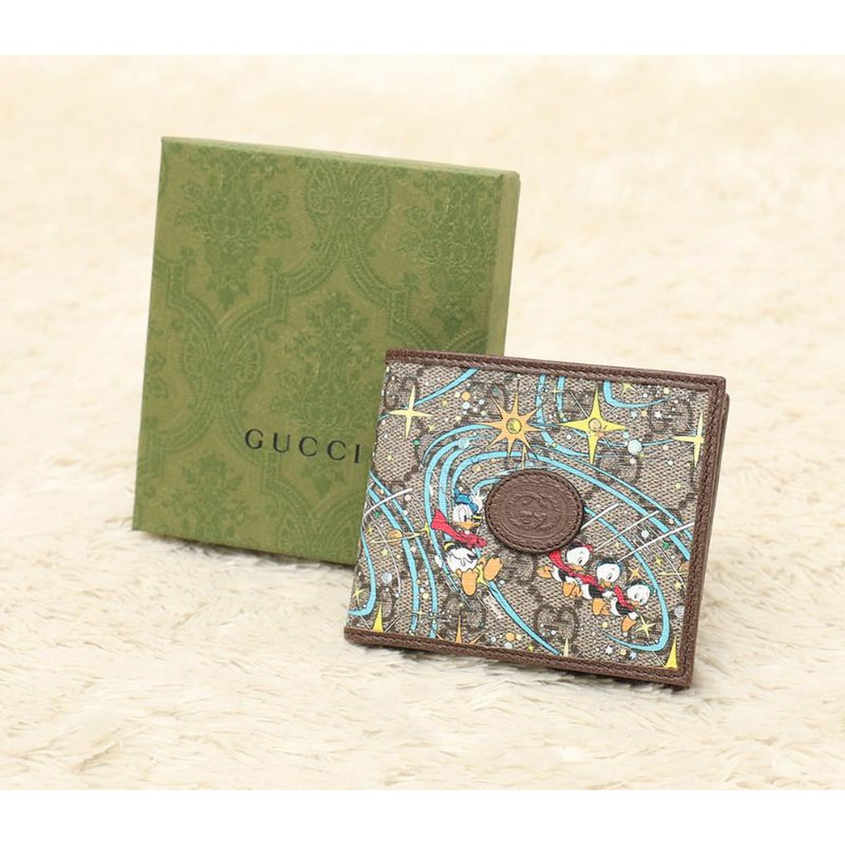 Gucci Disney Donald Duck folding wallet with gift box