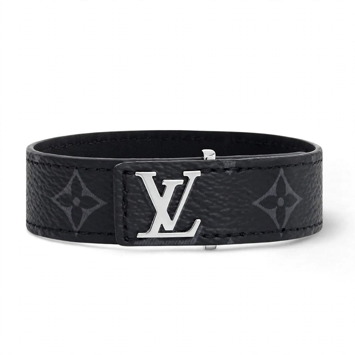 Louis Vuitton LV Slim Monogram Eclipse bracelet on white background