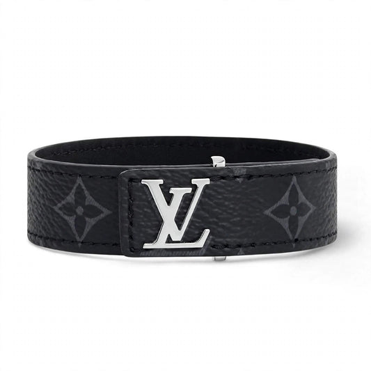 Louis Vuitton LV Slim Monogram Eclipse bracelet on white background