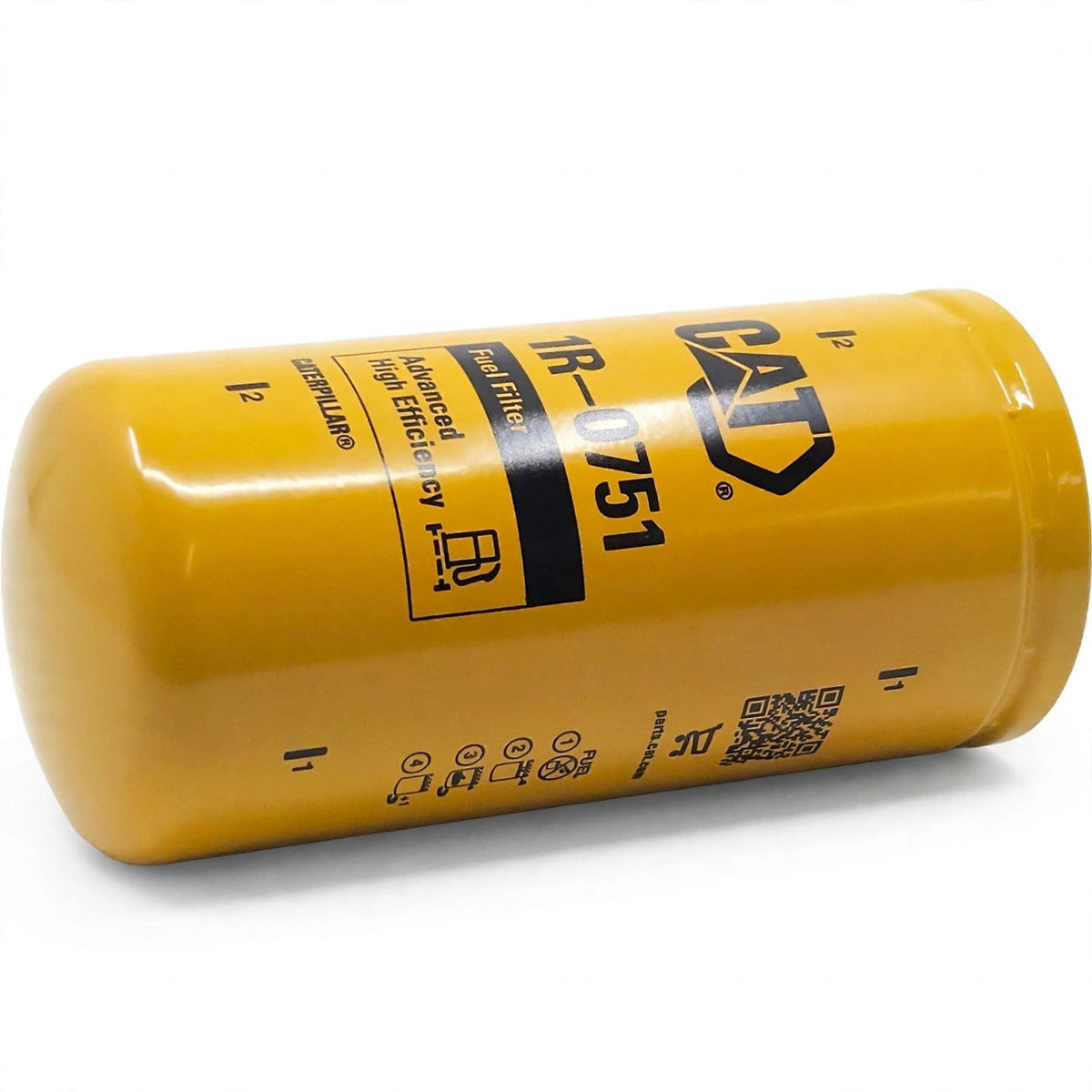 Caterpillar 1R-0751 fuel filter on white background