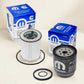 Mopar oil and fuel filter set in cream studio