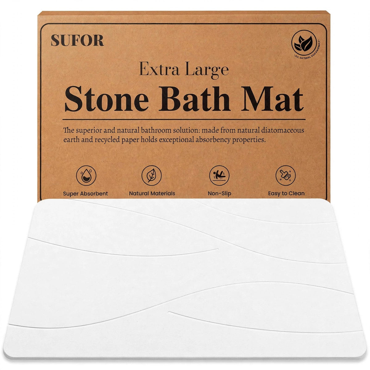 Diatomaceous earth bath mat close-up
