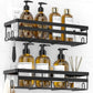 Adhesive shower organizer caddies close-up