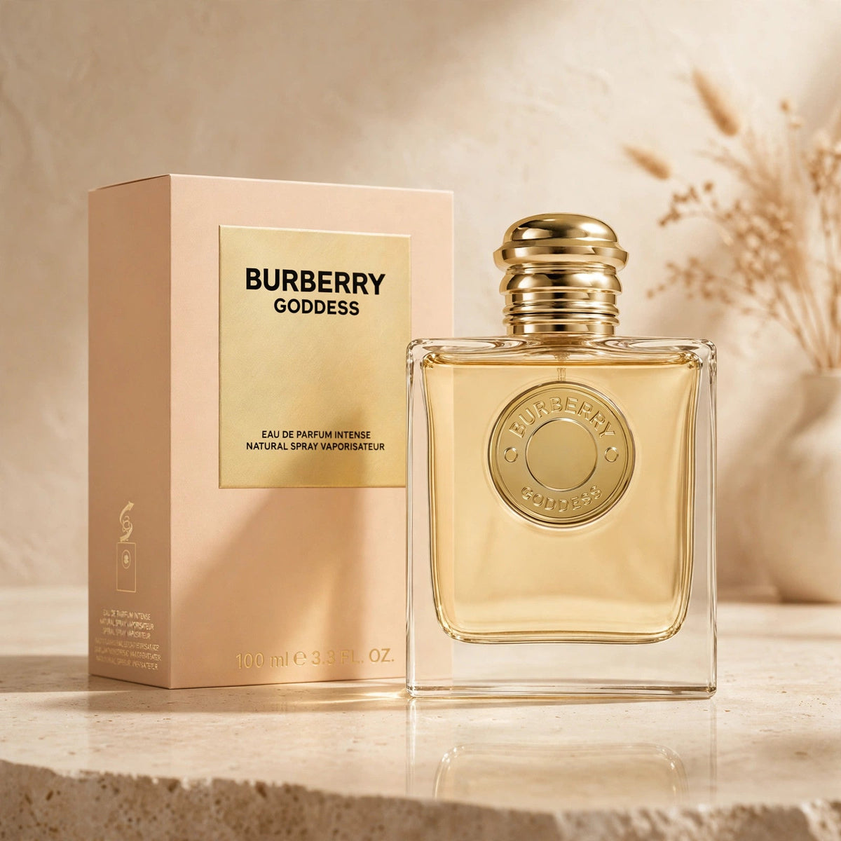 Burberry Goddess Intense Eau de Parfum 100ml for Women — warm beige studio