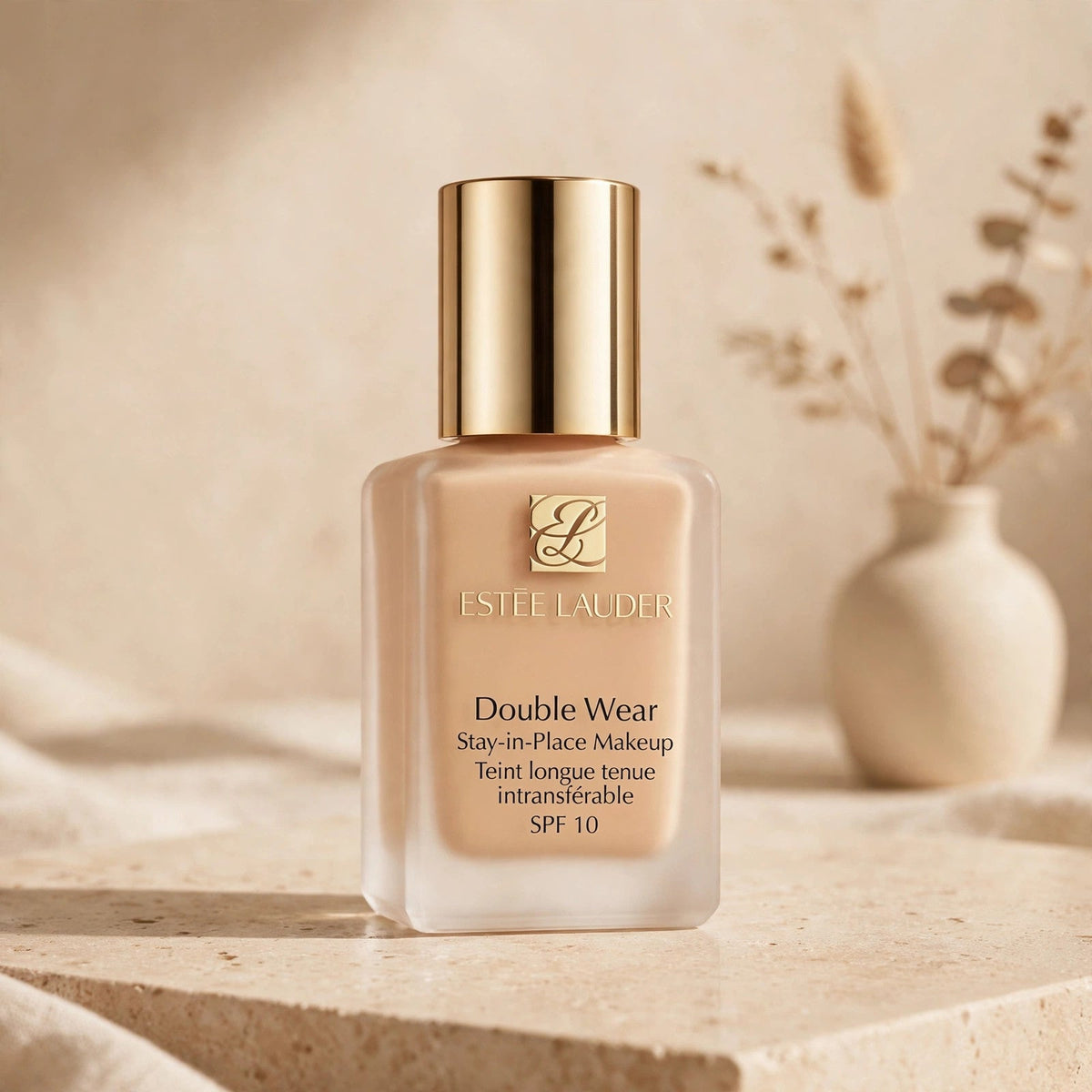 Estee Lauder Double Wear foundation in warm beige studio