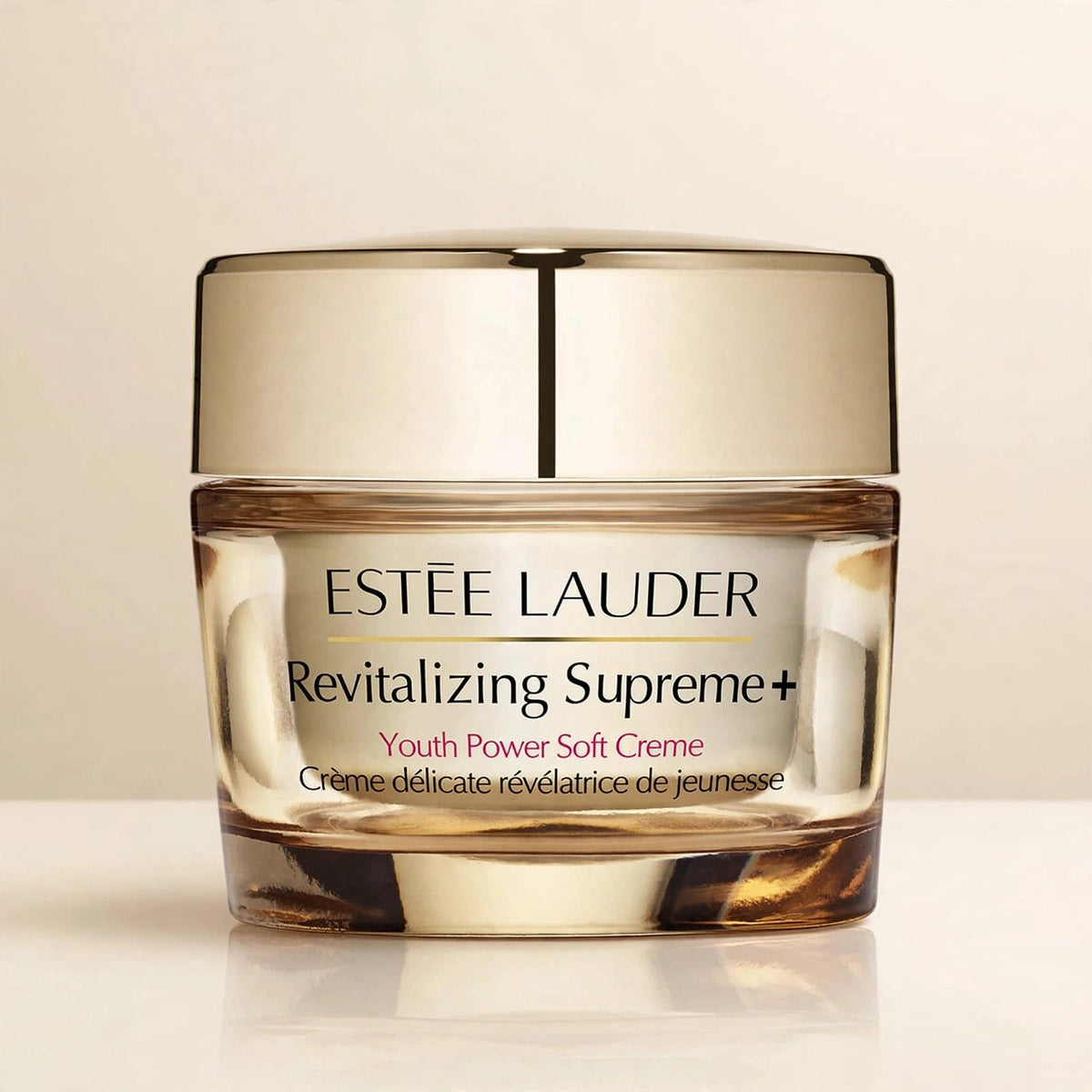 Estee Lauder Youth Power Soft Creme in cream studio setting
