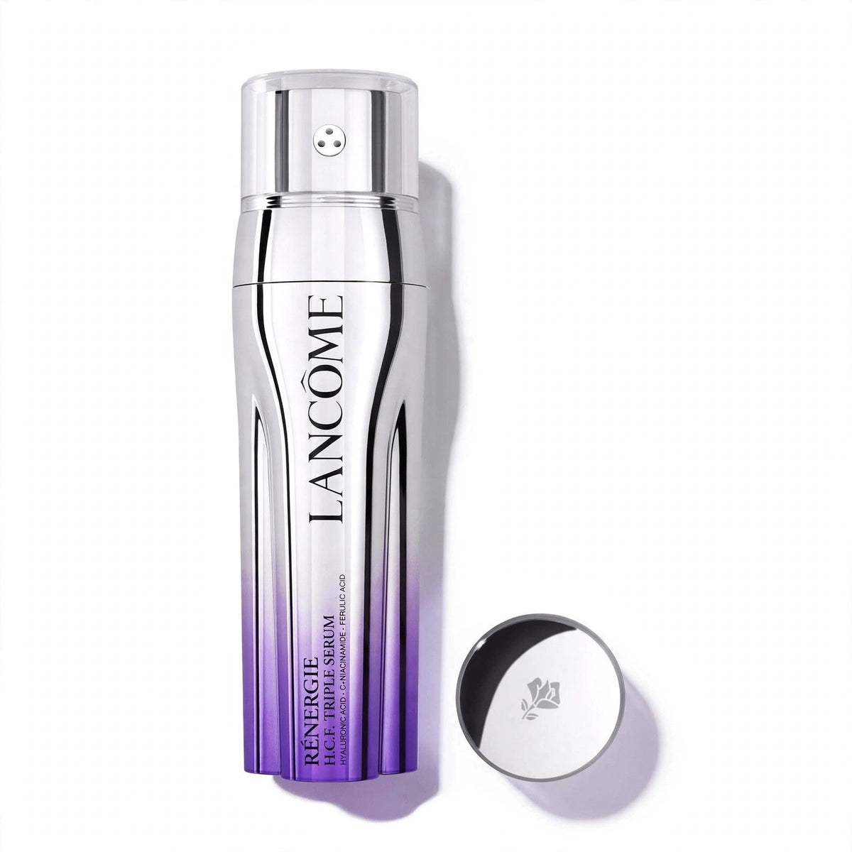 Lancome Renergie HCF Triple Serum bottle on white background