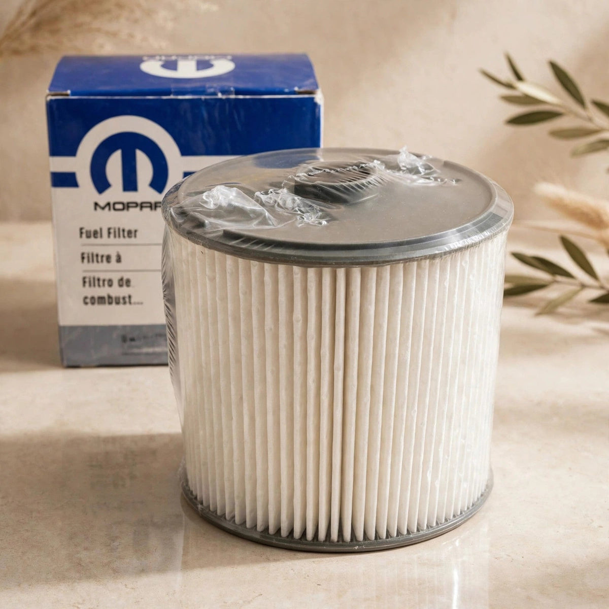 Mopar 68436631AA fuel/water separator filter in a warm beige studio