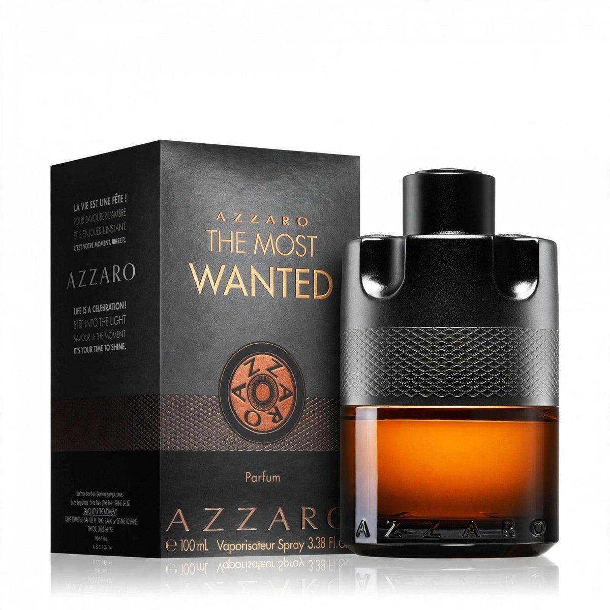 Azzaro The Most Wanted Parfum 100ml bottle and box enhanced product photo