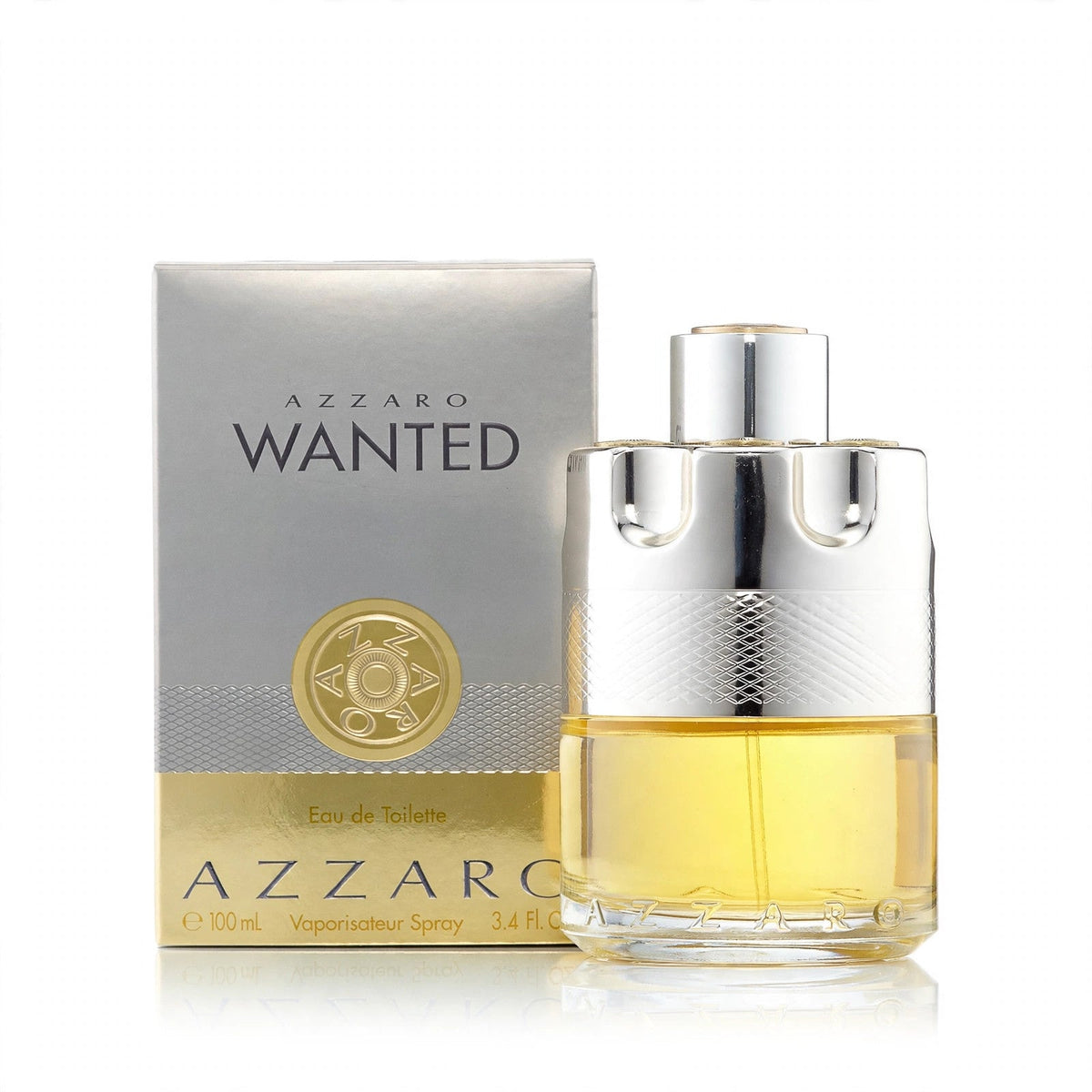 Azzaro Wanted Eau de Toilette 100ml bottle and box enhanced product photo